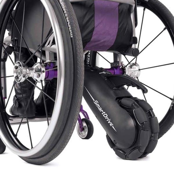 Max Mobility SmartDrive MX2 Wheelchair Power Assist rear view of unit