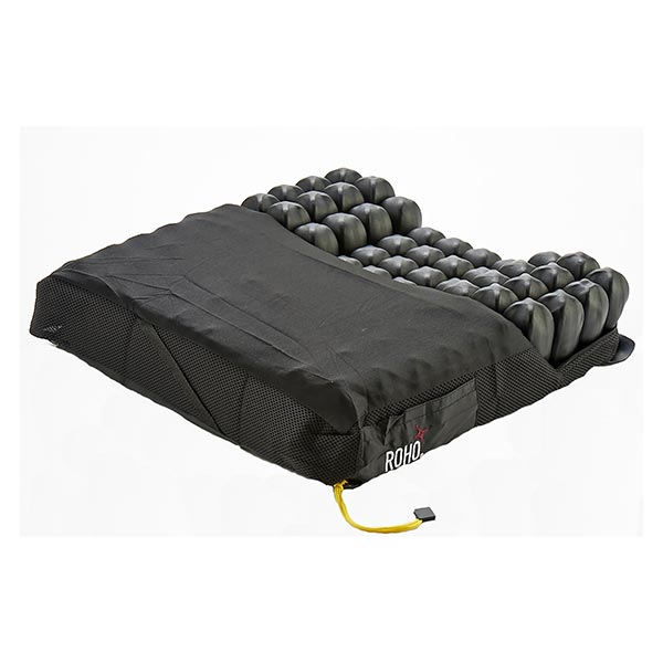 ROHO® ENHANCER® Dual-Compartment Wheelchair Cushion with partial outer mesh covering