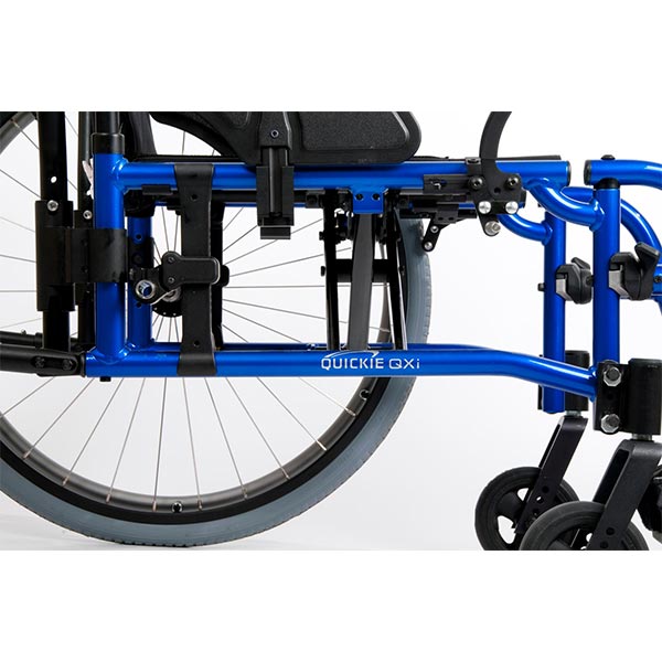 Sunrise Medical Quickie QXi Folding Manual Wheelchair up close view of frame