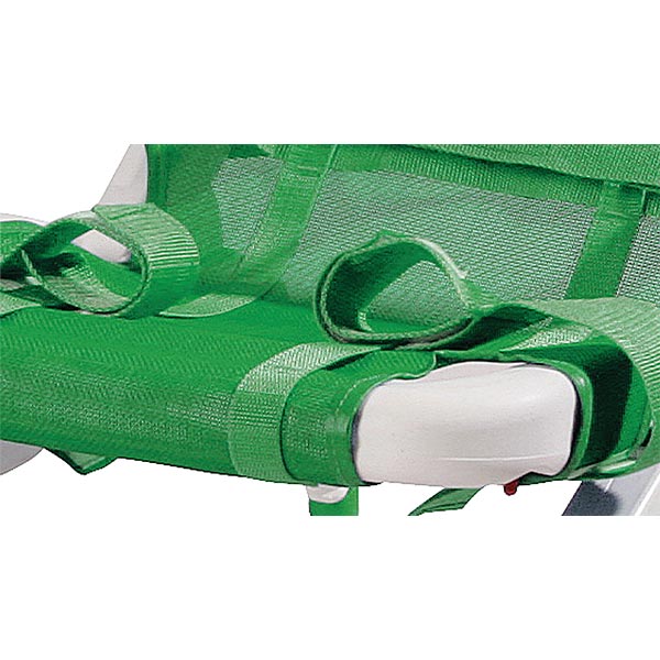 Leg straps on the Otter Pediatric Adjustable Bath Chair