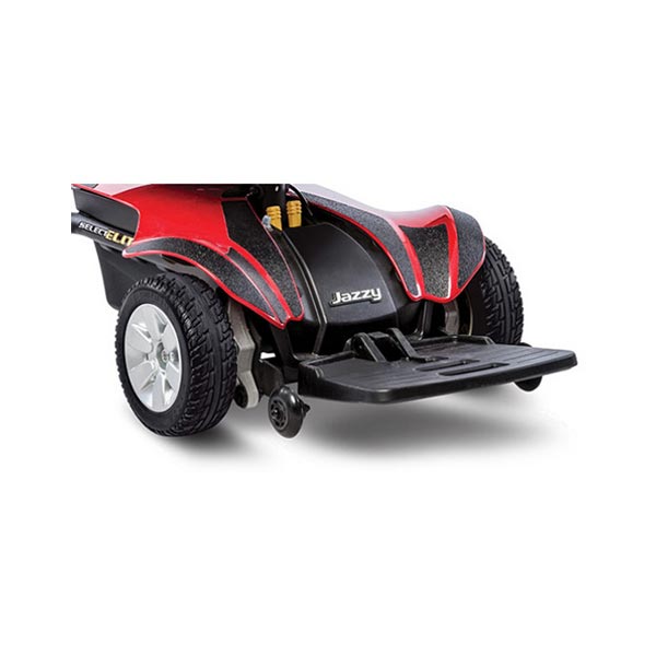 Jazzy Select Elite power wheelchair base and foot rest