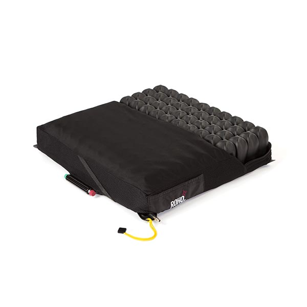 ROHO® QUADTRO SELECT® MID PROFILE™ wheelchair cushion with fabric cover