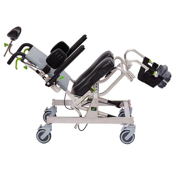 Raz Design Raz-AT Tilting Mobile Shower Commode Chair tilted backward