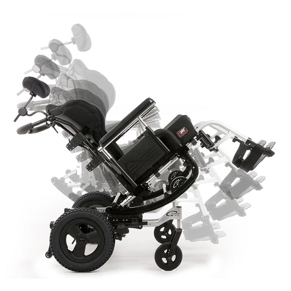 Sunrise Medical Quickie Iris Tilt-in-Space Manual Wheelchair tilting