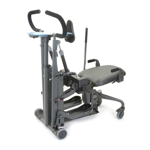 EasyStand Glider Active Standing Frame in seated position