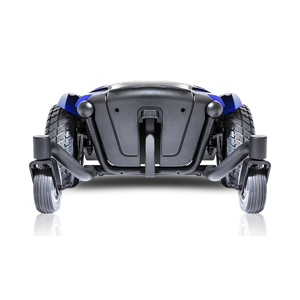 frontal view of the J6 Jazzy power wheelchair base