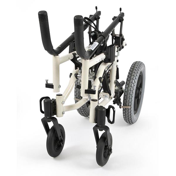 Sunrise Medical Zippie TS Pediatric Tilt-in-Space Wheelchair folding using the folding-frame option