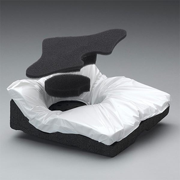 RIde Designs Java Wheelchair Cushion installed on a wheelchair