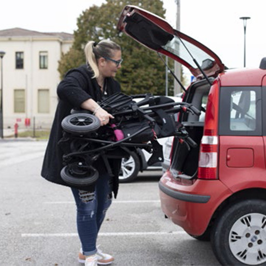 Trollino is easily foldable, light, and compact